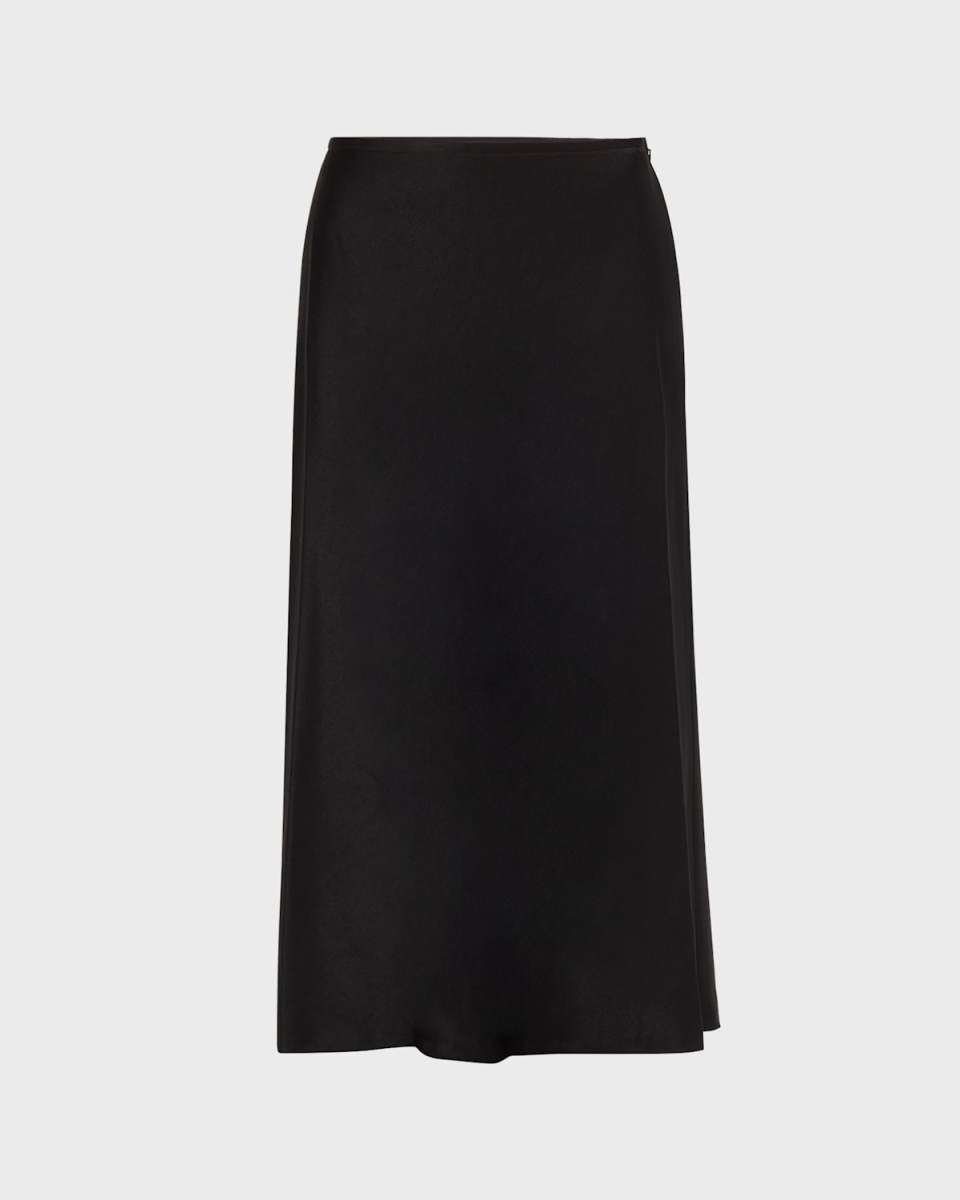 Sachi Straight Satin Back Crepe Maxi Skirt